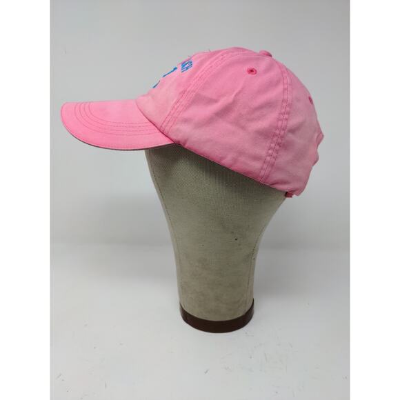Anvil Madeira Beach Florida Strapback Hat Pink Embroidered Spell Out - Picture 4 of 8